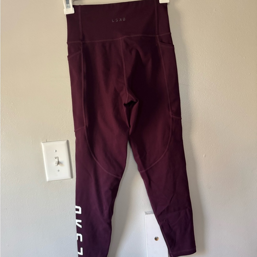 LSKD Women's Burgundy Leggings